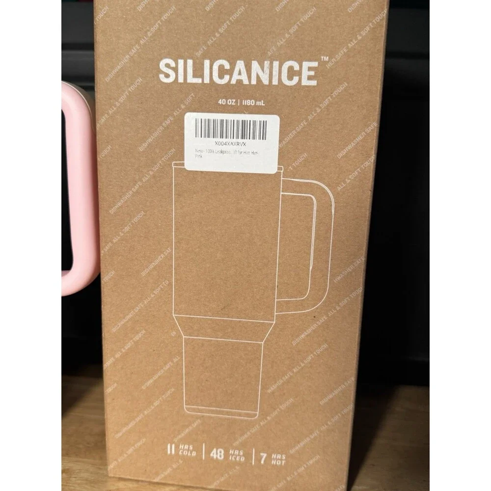 Travel & Gym Mug Silicanice 40 oz Leak Proof Stainless Steel Double Wall Vacuum